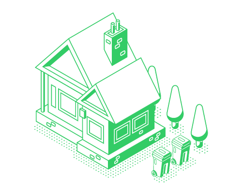 Residential Waste Disposal Icon